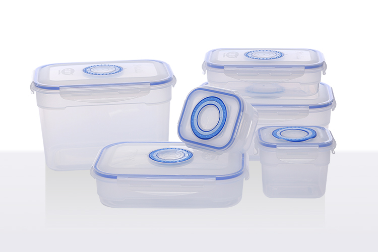 PP Date record Food storage container—Rectangle set 7